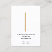 Minimalistische weiße Schmuckkarte Visitenkarte (Rückseite)