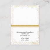Minimalistische weiße Schmuckkarte Visitenkarte (Rückseite)