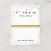 Minimalistische weiße Schmuckkarte Visitenkarte (Vorderseite)