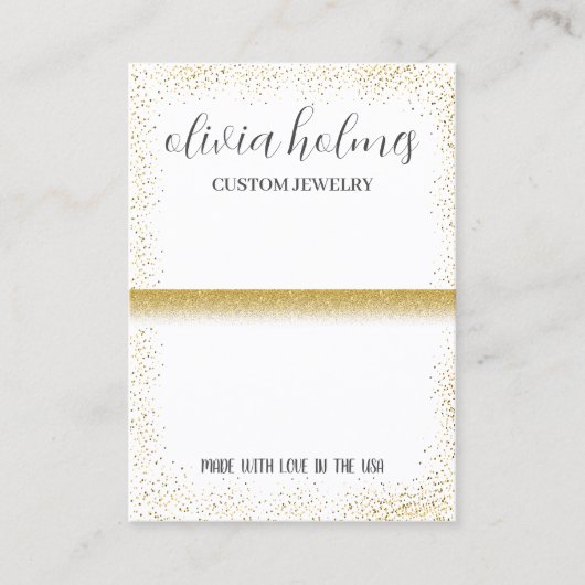 Minimalistische weiße Schmuckkarte Visitenkarte (Vorderseite)