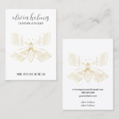 Minimalistische weiße Schmuckkarte Visitenkarte (Vorne/Hinten)