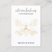 Minimalistische weiße Schmuckkarte Visitenkarte (Vorderseite)