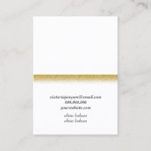 Minimalistische weiße Schmuckkarte Visitenkarte (Rückseite)