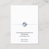 Minimalistische weiße Schmuckkarte Visitenkarte (Rückseite)