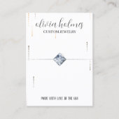 Minimalistische weiße Schmuckkarte Visitenkarte (Vorderseite)