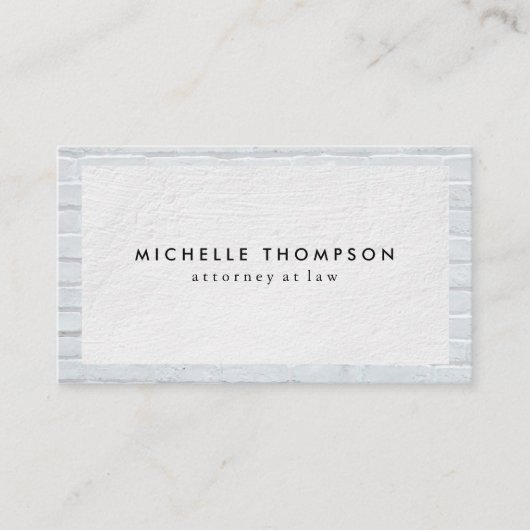 Minimalistische Weiße Textur | Mauer Visitenkarte (Vorderseite)