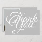 Minimalistische weiße Typografie Foto leicht Grau (Vorne/Hinten)