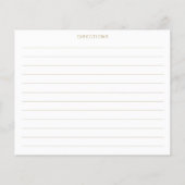 Minimalistische, weiße und goldene, benutzerdefini (Rückseite)