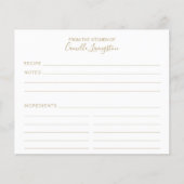 Minimalistische, weiße und goldene, benutzerdefini (Vorderseite)