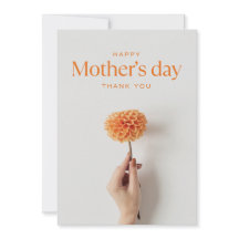 Minimalistische weiße und orangefarbene Karte