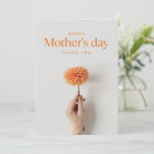 Minimalistische weiße und orangefarbene Karte (Stehend Vorderseite)