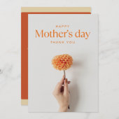 Minimalistische weiße und orangefarbene Karte (Vorne/Hinten)