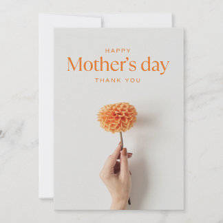 Minimalistische weiße und orangefarbene Karte