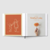 Minimalistische weiße und orangefarbene Karte Gästebuch (Voll)