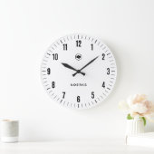 Minimalistische weiße Wanduhr (Zuhause)