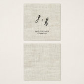 Minimalistische Weißwäsche Vintag Rett Datum Initi (Vorne & Hinten)