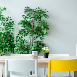 Minimalistische Welle Pastellblau Koralle mit Name Kaffeetasse