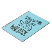 Minimalistische Welt Best Walker Turtle Line Art Notizblock (Linke Seite)