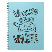 Minimalistische Welt Best Walker Turtle Line Art Notizblock (Vorderseite)