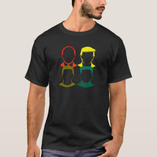 Minimalistische Weltführer Pop-Art T-Shirt