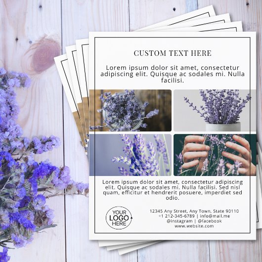 Minimalistische Werbeaktion für das Logo Flyer