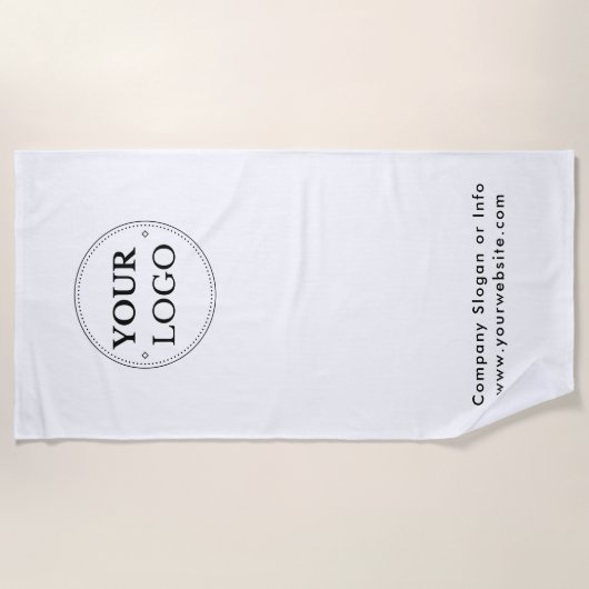 Minimalistische Werbeaktion für Firmenlogos Strandtuch (Vorderseite)