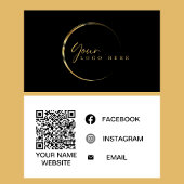 Minimalistische Werbung für Ihr Logo Gold Black So Visitenkarte