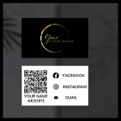 Minimalistische Werbung für Ihr Logo Gold Black So Visitenkarte