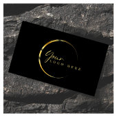 Minimalistische Werbung für Ihr Logo Gold Black So Visitenkarte