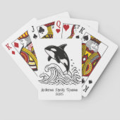 Minimalistische Whale-Spielkarten für Wiedersehen Spielkarten (Rückseite)