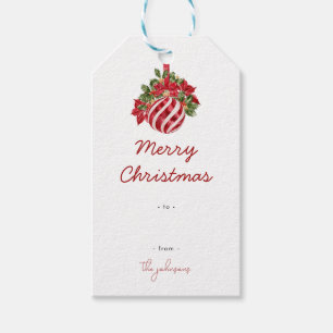Minimalistische Whimsikschrift Bauble Weihnachten Geschenkanhänger