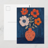 Minimalistische Whimsy-Blume Nr. 032 Postkarte (Vorne/Hinten)