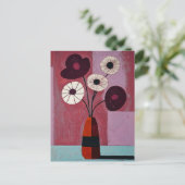Minimalistische Whimsy-Blume Nr. 036 Postkarte (Stehend Vorderseite)