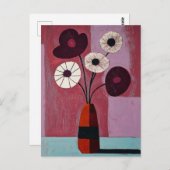 Minimalistische Whimsy-Blume Nr. 036 Postkarte (Vorne/Hinten)