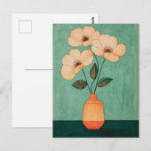 Minimalistische Whimsy-Blume Nr. 043 Postkarte (Vorne/Hinten)