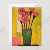 Minimalistische Whimsy-Blume Nr. 047 Postkarte (Vorne/Hinten)