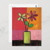 Minimalistische Whimsy-Blume Nr. 049 Postkarte (Vorne/Hinten)