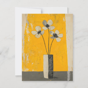 Minimalistische Whimsy-Blume Nr. 050 Postkarte