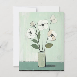 Minimalistische Whimsy-Blume Nr. 057 Postkarte