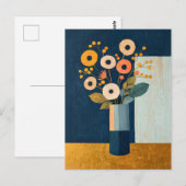 Minimalistische Whimsy-Blume Nr. 062 Postkarte (Vorne/Hinten)