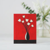 Minimalistische Whimsy-Blume Nr. 066 Postkarte (Stehend Vorderseite)