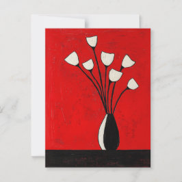 Minimalistische Whimsy-Blume Nr. 066 Postkarte
