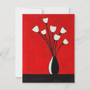 Minimalistische Whimsy-Blume Nr. 066 Postkarte