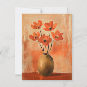 Minimalistische Whimsy-Blume Nr. 083 Postkarte