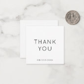 Minimalistische White Business dank Karte (Vorderseite/Rückseite Beispiel)