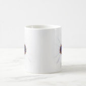 Minimalistische White Daisy-Blume auf weißem Hinte Kaffeetasse (Mittel)
