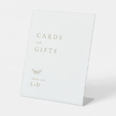 Minimalistische White Gold Cards und Geschenke Hoc Sockelschild (Vorderseite)