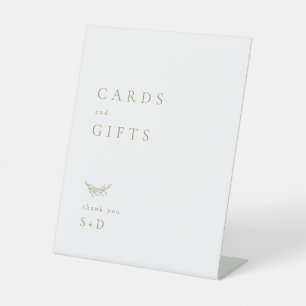 Minimalistische White Gold Cards und Geschenke Hoc Sockelschild