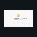 Minimalistische White Gold Monogram Business Card Visitenkarte<br><div class="desc">Diese einfache und minimalistische Visitenkarte enthält Ihren Namen und Ihren Titel in Schwarz mit einem Imitat goldenen Monogramm auf weißem Hintergrund. Personalisieren Sie es für Ihre Bedürfnisse. Ideal für Führungskräfte,  Buchhalter,  Anwälte,  Anwälte,  Finanzanalysten,  Berater,  Grafiker,  Autoren,  Innenarchitekten und alle Geschäftsleute. In meinem Geschäft finden Sie passende Produkte.</div>