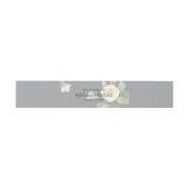 Minimalistische White Japanese Camellia Wedding Einladungsbanderole (Flach)